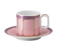 Taza de espresso con platillo Signum, Porcelana, Rosa OS