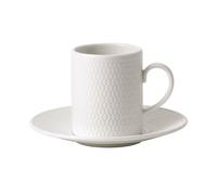Taza De Espresso Wedgwood Gio Blanca 0,07 L Con Plato 2 Piezas
