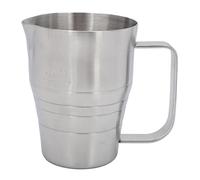 Taza de Espuma de Leche, Jarra de Leche de Acero Inoxidable de 700 Ml Jarra de Café con Leche Espesada de Plata para el Hogar Espumador de Vapor Perfecto para Máquinas de Café Espresso Espumadoras de