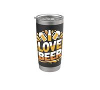 Taza de espuma Love Beer Pint Entusiasta Fun Vaso térmico de acero inoxidable de doble pared