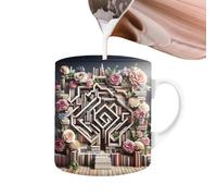 Taza De Estantería 3D: Taza De Café De Cerámica De 350 Ml Para Amantes De Los Libros, Diseño Único De Estantería De Biblioteca, Tazade Regalo Literaria Para Lectores, Escritores Y Amantes Del Té (edic