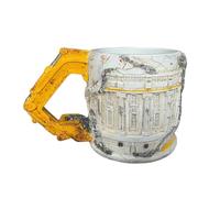Taza de excavadora, recipiente de café caliente de construcción 3D, taza de agua divertida con temática de maquinaria pesada, vasos fáciles de usar para estudiantes, profesores, arquitectos