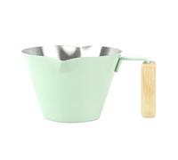 Taza de extracción de espresso de 100 ml, taza medidora de café espresso | jarra de acero inoxidable doble de acero inoxidable con vertedor, vaso medidor de metal con vertedor, vaso vertedor para té