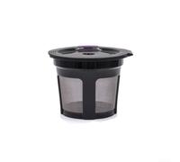 Taza de filtro recargable compatible con Keurig con diseño de tapa integrada para un ajuste seguro en modelos K-Select K-Elite K-Compact (negro)