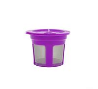 Taza de filtro recargable compatible con Keurig con diseño de tapa integrada para un ajuste seguro en modelos K-Select K-Elite K-Compact (morado)