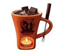 Taza de fondue de chocolate Cazo de queso personal con un tenedor