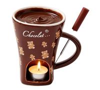 Taza De Fondue De Chocolate De Navidad Resistente Al Calor Cerámica | Juego de mini tazas de fondue para San Valentín, bodas, vacaciones, fiestas y cumpleaños