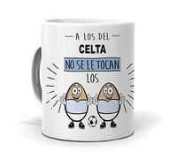 Taza de Fútbol para Niños | A los del Celta No Se Le Tocan los … | Idea Divertida para Celtiñas | Perfecta de Regalo de Cumpleaños o Navidad | Desayuno | Calidad AAA 350 ML