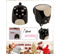 Taza De Gato Boca Abajo 12x14cm 500ml De Dolomite