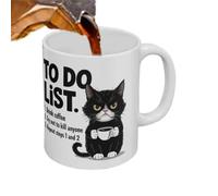 Taza de gato para café - Taza térmica de cerámica para bebidas | Recipiente térmico reutilizable para bebidas, antiquemaduras para casa, oficina y uso diario