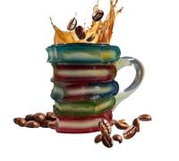 Taza de genérica - Handcrafted Vintage Book Style Drinkware, Thick Heat Proof Juice Cup | Decorative Drink Container For Home Bar Party Cocktail Serving