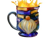 Taza de gnomo 3D - Taza de cerámica pintada a mano para amantes del té | Porcelana ligera con divertido diseño de libro, mango cómodo, adecuado para el hogar, oficina, viajes, cumpleaños, bebidas de