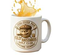 Taza De Golf Divertida Para Hombres - Tazas De Té De Cerámica De 350 Ml, Taza De Té De Café De Cerámica "Old Bastards Golf Club" | Tazas De Agua Para El Hogar Para Padres, Maridos, Abuelos, Aficionado