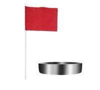 Taza de Golf para Golf, hoyo de | Golf Putting hoyo con Bandera | Taza y Bandera de Golf de Acero Inoxidable, Putters de Entrenamiento de para Interiores y Exteriores, Accesorios para Patio
