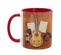 Taza de guitarra personalizada con nombre personalizado, taza de café de guitarrista, regalos musicales únicos para los amantes de la guitarra, músicos, profesores y compositores, taza de cerámica de