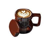 Taza De Guitarra - Taza 3D De Cerámica Ďe 500 Ml Con Tapa, Vaso Artístico Đe Agua Para Té Y Café D́e Gran Capacidad | Vasos Estéticos Para Amantes D̄e La Música Ṕara Estantería, Escritorio, Oficina En