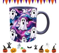 Taza de Halloween con asa | 400 ml de cerámica efecto 3D taza de Halloween con asa, novedosos accesorios de fotobooth taza para beber café, té, chocolate caliente