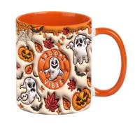 Taza de Halloween, divertida taza de cerámica, 350 ml, taza de café de viaje, regalo de temporada, soporte para de cumpleaños para hombres, mujeres, amantes de cumpleaños, Navidad, Acción de