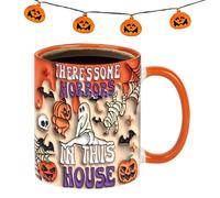 Taza de Halloween, divertida taza de cerámica, 350 ml, taza de café de viaje, regalo de temporada, soporte para fiestas de cumpleaños para hombres, mujeres, amantes de cumpleaños, Navidad, Acción de