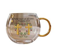 Taza de Halloween genérica de alto pasto, Spooky Ghost Novelty Glass Cake Coffee Cup | Pumpkin y fantasma pintados resistentes al calor Pobreza hecha a mano y decoración de chocolate y Halloween