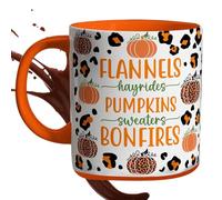 Taza de Halloween Kürbis - 400 ml Keramikbecher | Süßer Herbst