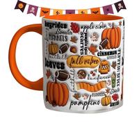 Taza de Halloween Kürbis - 400 ml Keramikbecher | Süßer Herbst