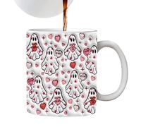 Taza de Halloween | Lindos espíritus taza con asa | Terrorífica taza de 350 ml con asa para beber té de hombres y mujeres en días festivos en otoño y cumpleaños