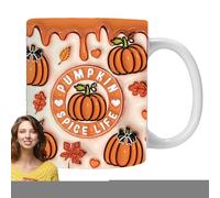 Taza de Halloween,Taza de café de Halloween | para beber calabaza fantasma | Novedad Holiday Cups de agua de cerámica de 12 oz para leche, cacao caliente, café, té