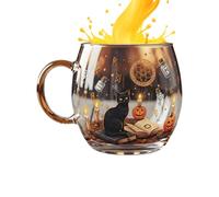 Taza de Halloween - Taza, vaso de café de cristal, recipiente para bebidas, accesorios para fiestas, bebidas decorativas para el hogar, granja, apartamento, hotel, mostrador, restaurante, mesa, uso de