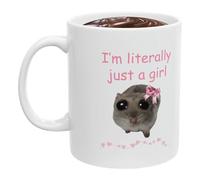 Taza de hámster - Taza de café de hámster triste, taza de hámster, taza de cerámica alegre con impresión de hámster | Taza divertida con agarre cómodo, taza de hámster que hace que todos se rían todos