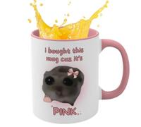 Taza de hámster - Taza de cerámica divertida adornada con corbatín - 350 ml tazas de café únicas, taza divertida divertida, hace reír a todos, para los entusiastas del café