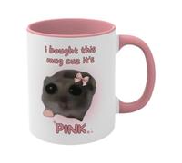 Taza de hámster triste - Taza de hámster triste taza de cerámica decorada con pajarita - 350 ml taza divertida para una mañana llena de risa, taza de café que hace reír a todos