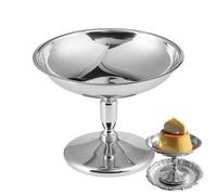 Taza de helado de acero inoxidable | Elegantes copas de postre, cuenco de helado funcional | Cuenco para servir helado, cuencos ligeros reutilizables para salsas, recipiente de caramelos, platos de