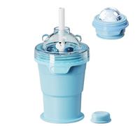 Taza De Hielo Esférica - Máquina De Hielo Portátil Y Plegable De Silicona | Bandeja De Bolas De Hielo De Calidad Alimentaria Con Paja | Taza De Refrigeración Compacta Para Bebidas | Accesorios