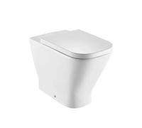 Taza de inodoro adosada a pared salida dual Rimless tanque alto The Gap Square Roca - Asiento con tapa