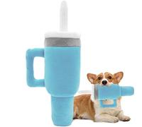 Taza de Juguete para Perros - Juguete Interactivo de Peluche para Masticar | Dentición Duradera para Cachorros con Sonido chirriante, Cepillo de Dientes para Limpieza de Dientes, del estrés