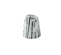 Taza de leche cerámica, tarro, taza y miel, café, cubo jugo, azúcar, for el hogar, 2 uds Para Barista Casero(Black white-80ml)