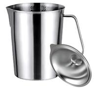 Taza de leche de café profesional 4 tamaño 500 ml 1000 ml 1500 2000 tapa de bloqueo diseño Sturdes no fuera medición de acero profesional cafés medición taza para lattes macchiato