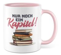 Taza de lectura, regalo con texto en alemán "Nur noch ein Kapitel!, Kaffeasse Buchwurm Bücher lesen Hobby, Geschenkidee Bücherfan Buchlieber Kaffee-Becher Witztasse
