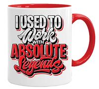 Taza de leyenda | Regalos de trabajo | Taza con texto en inglés "I Used to Work with Absolute Legends" | Regalos divertidos para compañeros de trabajo | Regalo divertido de jubilación | Regalos de