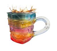 Taza de libro 3D | 150 ml 3D colorido resistente al calor artículos de libros - Colección de tazas de café de libros apilables | para profesores, escritores, de biblioteca, mujeres, hombres