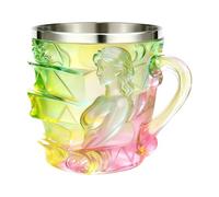 Taza de libro 3D, 150 ml, taza de diseño femenino como recipiente para beber, taza de libro 3D pintada a mano con asa detallada - Para mujeres, escritoras, lectores, café, espresso, capuchino, latte