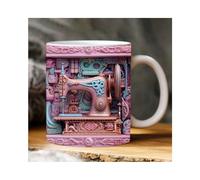 Taza de libro 3D de vidrio, taza de libro, taza de libro pintada, taza de biblioteca, taza para amantes del libro TBook Lover Mug tazas de café divertidas tazas de cerámica para regalos (3)