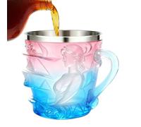 Taza de libro de 150 ml con diseño femenino para té y café, taza de libro pintada a mano en 3D con un asa, para mujeres, escritoras, lectoras, café, espresso, capuchino, latte esche