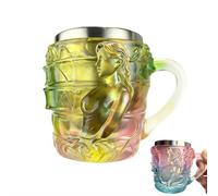 Taza de libro pintada, taza de libro, taza de café creativa con libros pintados en 3D, taza de café apilable de UniqueBooks, taza de café divertida para amantes de los libros, lectores y escritores