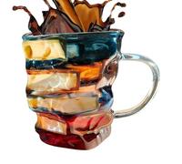 Taza De Libro Pintado - Tazas De Libro 3D | Tæza De Booĸ Pintada, Libros Pintados En 3D Pila De Vidrio Regalos Para Los Amantes De Los Libros Lectores Escritores, Tæza De Lіbros Pintados Para Cervezas