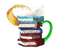 Taza de libro - Taza de biblioteca de libros apilados | para bebidas calientes y frías, idea de regalo para lectores, autores, amantes de los libros, familia, amigos, mujeres, hombres
