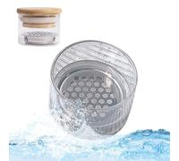 Taza de limpieza de cepillo de uñas, taza de limpieza de cepillo de uñas - Taza de vidrio de uñas duradera con tapa - Taza de almacenamiento y filtro, herramienta de limpieza de cepillo de uñas Port