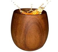 Taza de madera genérica - Vaso de whisky de 160 ml | Vaso de brandy de madera natural - Regalo elegante para hombre, papá y Este sofisticado vaso es ideal para bares y barbacoas.