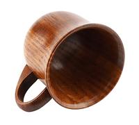 Taza de Madera Natural con Textura única, Taza para Beber café o té con Asa, Diseño Clásico para Uso Doméstico y de Oficina (Copa Estilo No. 14, altura 9cm, diámetro 9cm.)